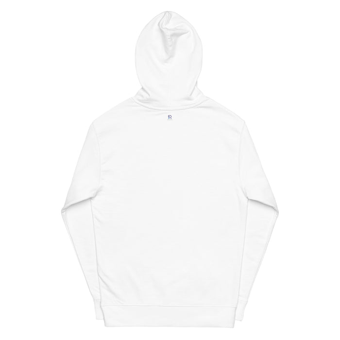 Men's Midweight White Hoodie - Focus on Right