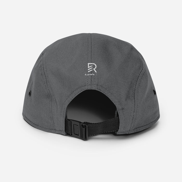 5 Panel Heather Gray Camper Cap - Focus On The Good Things