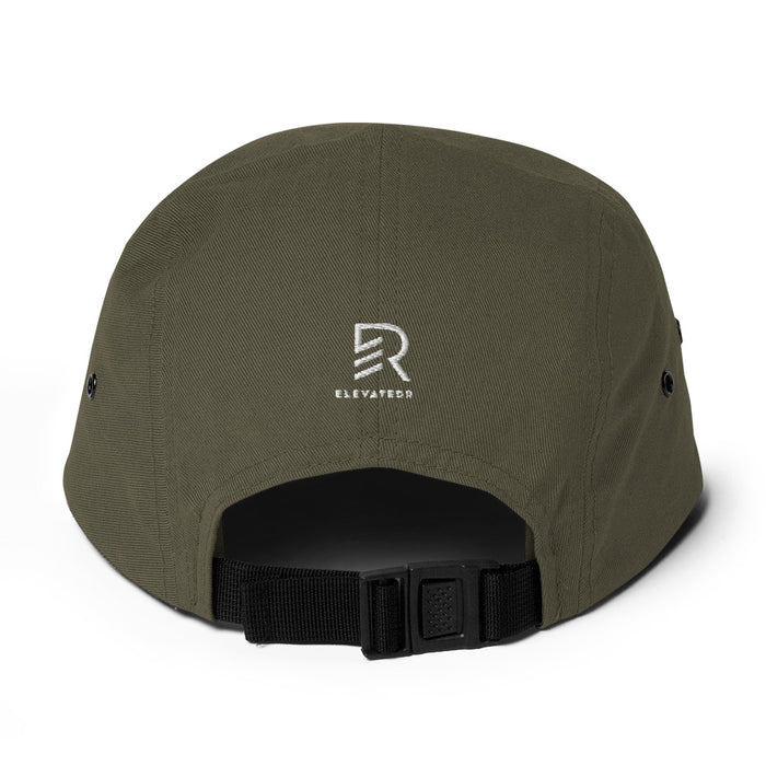 Five Panel Olive Cap - Focus On Goals