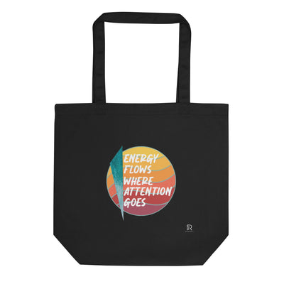 Eco Black Tote Bag - Energy Flows