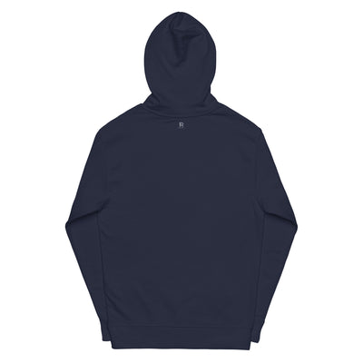 Men's Midweight Embroidered Navy Hoodie - Focus and Relax