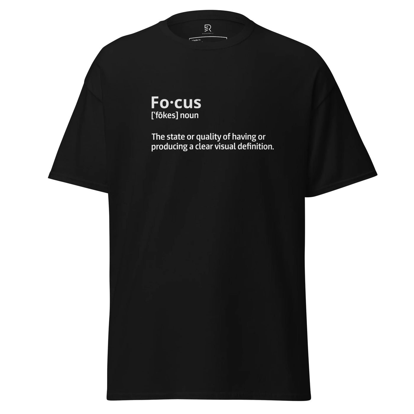 Men's Classic Black Tee - Focus