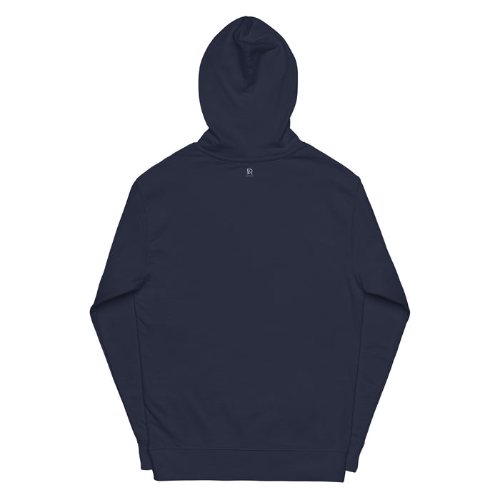 Men's Midweight Classic Navy Hoodie - Focus on Right