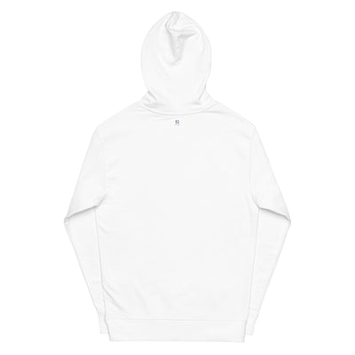 Men's Midweight White Hoodie - Focus on Right