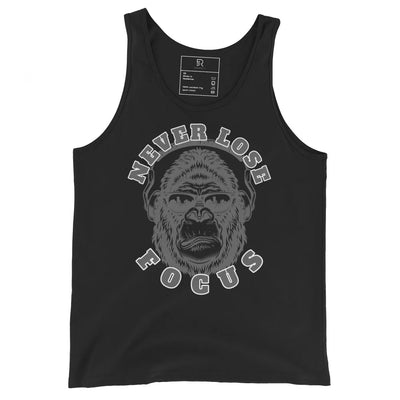Men's Staple Black Tank Top - Never Lose Focus