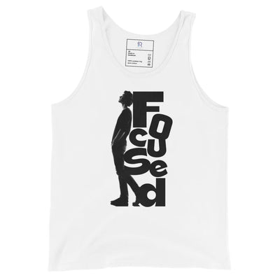 Men's Staple White Tank Top - Focused