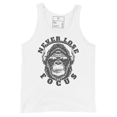 Men's Staple White Tank Top - Never Lose Focus