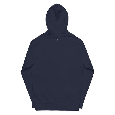 Women's Midweight Embroidered Navy Hoodie - Focus and Relax