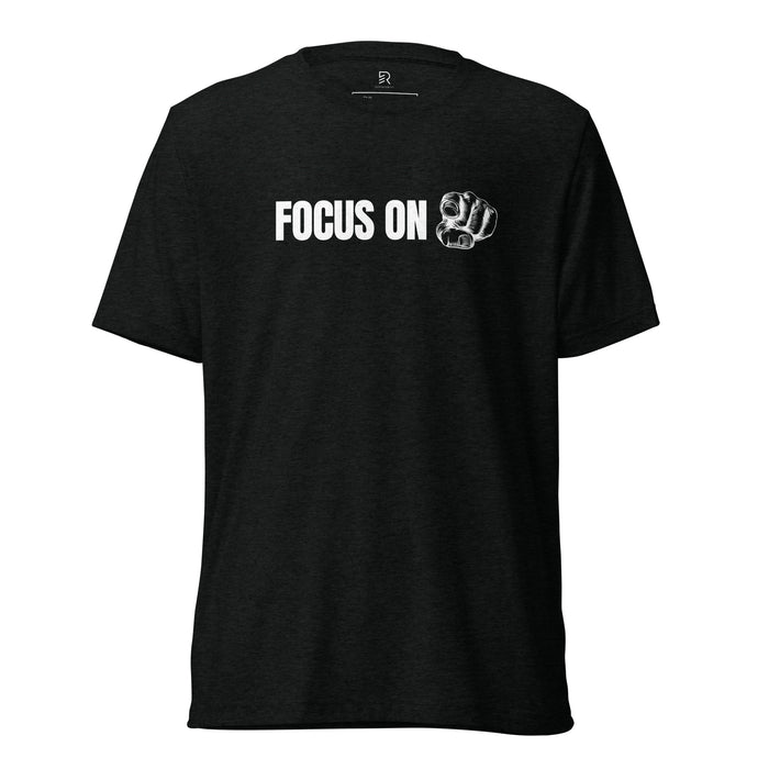 Womens-Black-Tri-Blend-T-Shirt-Focus-On-You