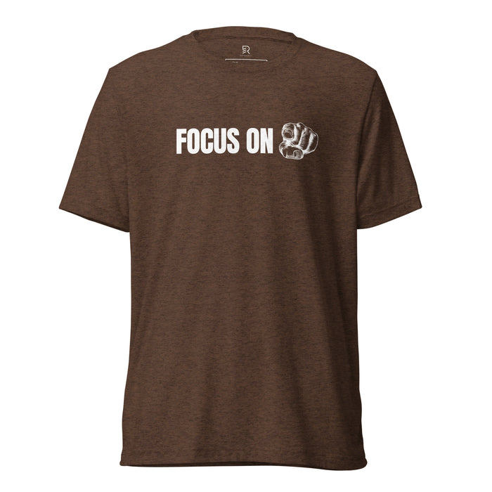 Womens-Brown-Tri-Blend-T-Shirt-Focus-On-You