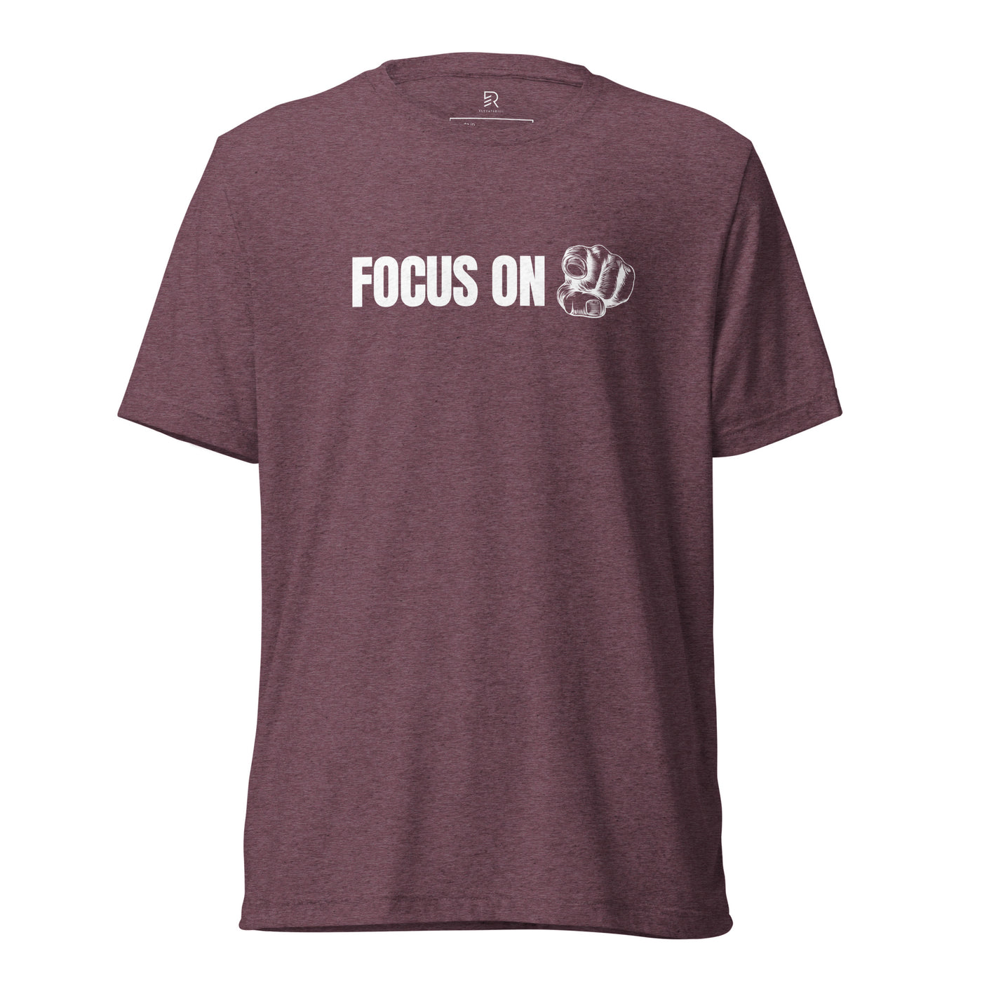 Womens-Maroon-Tri-Blend-T-Shirt-Focus-On-You