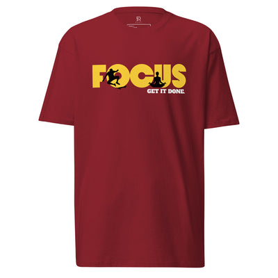 Womens-Premium-Brick-Red-Heavyweight-T-Shirt-Focus-Get-It-Done