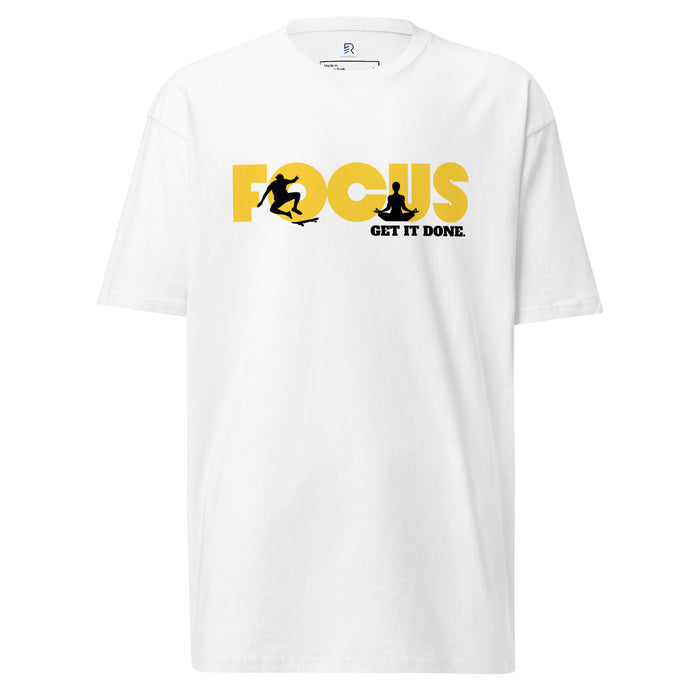 Womens-Premium-White-Heavyweight-T-Shirt-Focus-Get-It-Done