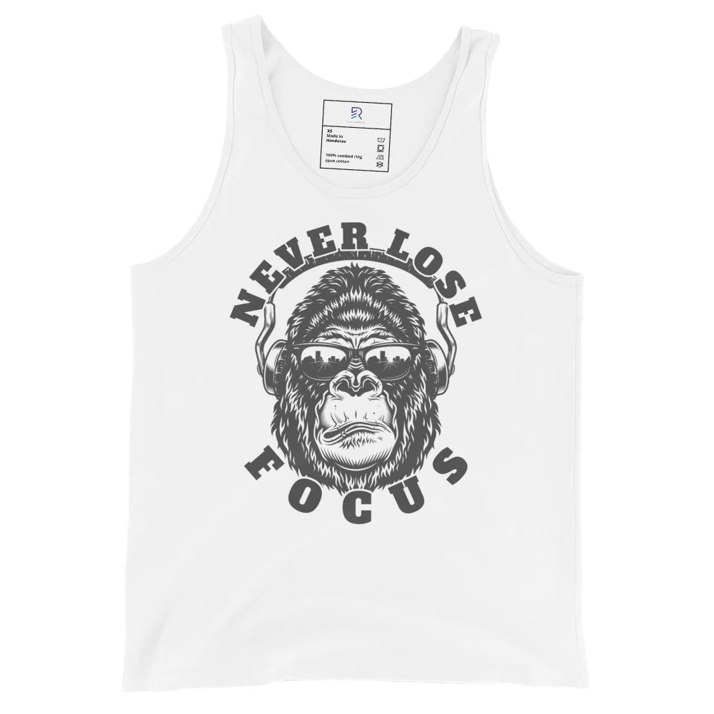 Women's Staple White Tank Top - Never Lose Focus
