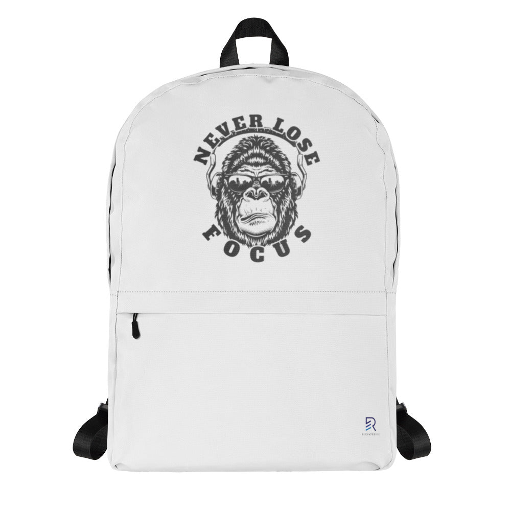 White Backpack - Never Lose Focus