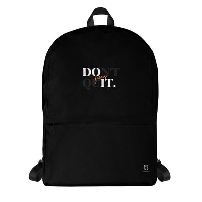 Black Backpack - Focus Don't Quit