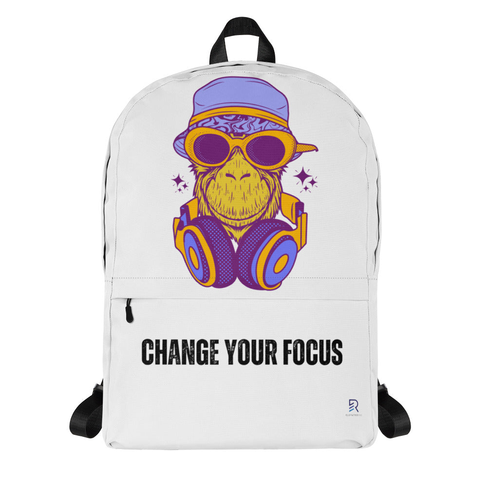 White Backpack - Change Your Focus