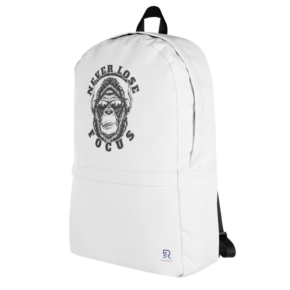 White Backpack - Never Lose Focus