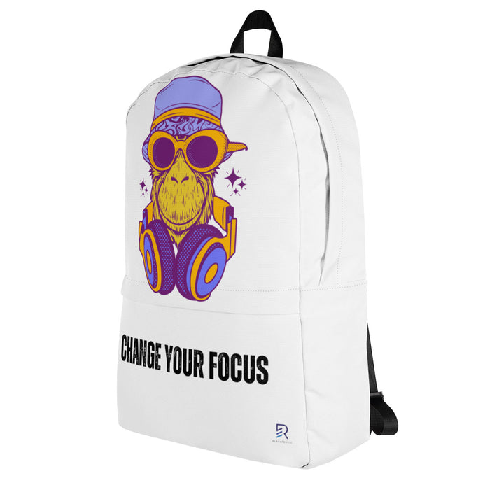White Backpack - Change Your Focus