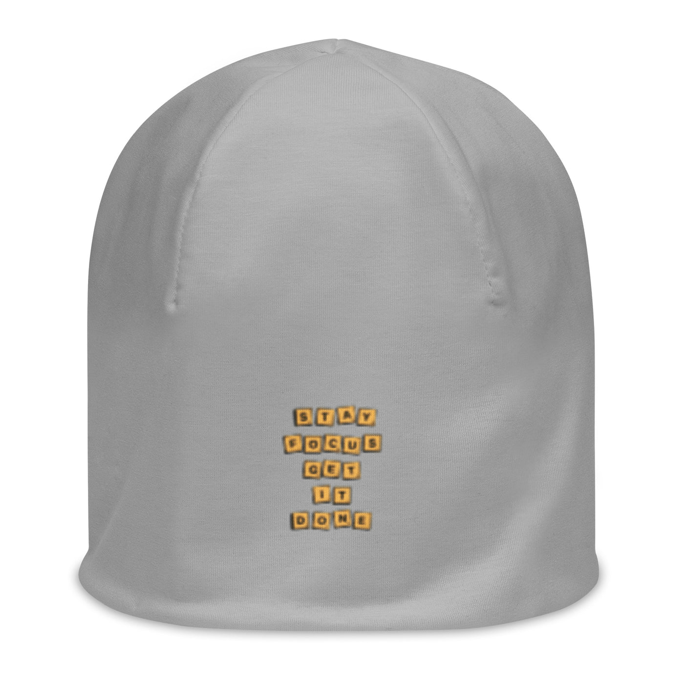 Silver Beanie - Stay Focus Get It Done