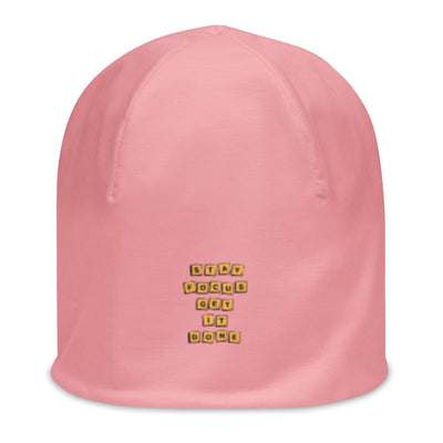 Light Pink Beanie - Stay Focus Get It Done