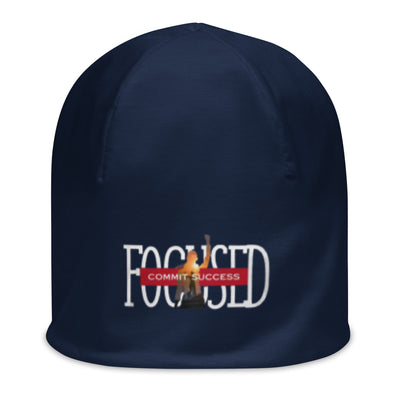 Navy Beanie - Focused Commit Success