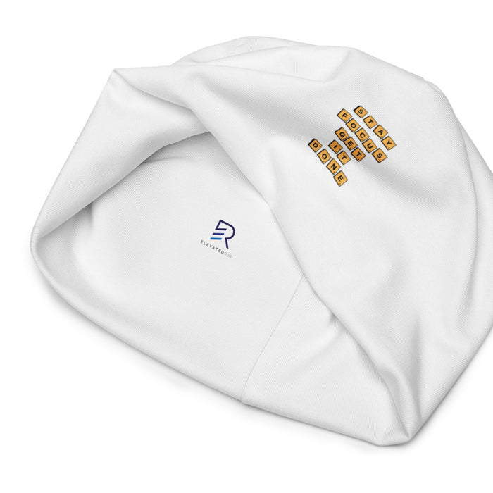 White Beanie - Stay Focus Get It Done