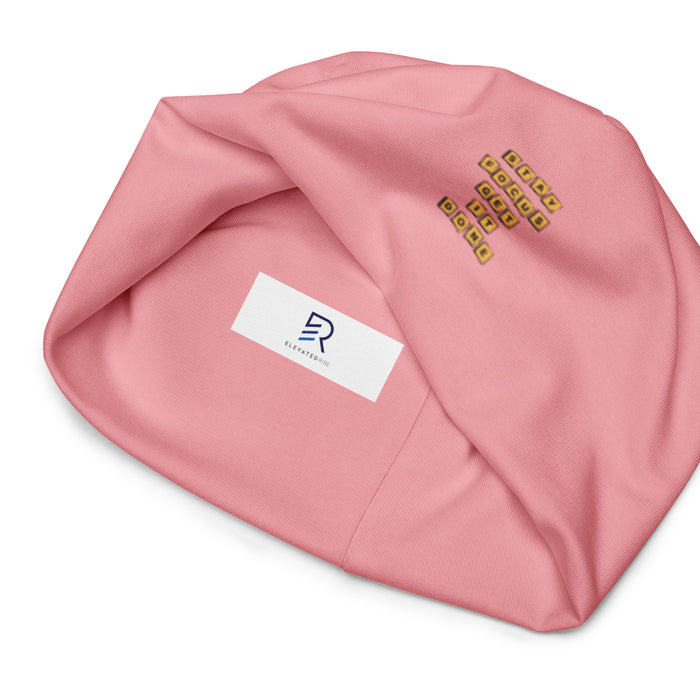 Light Pink Beanie - Stay Focus Get It Done