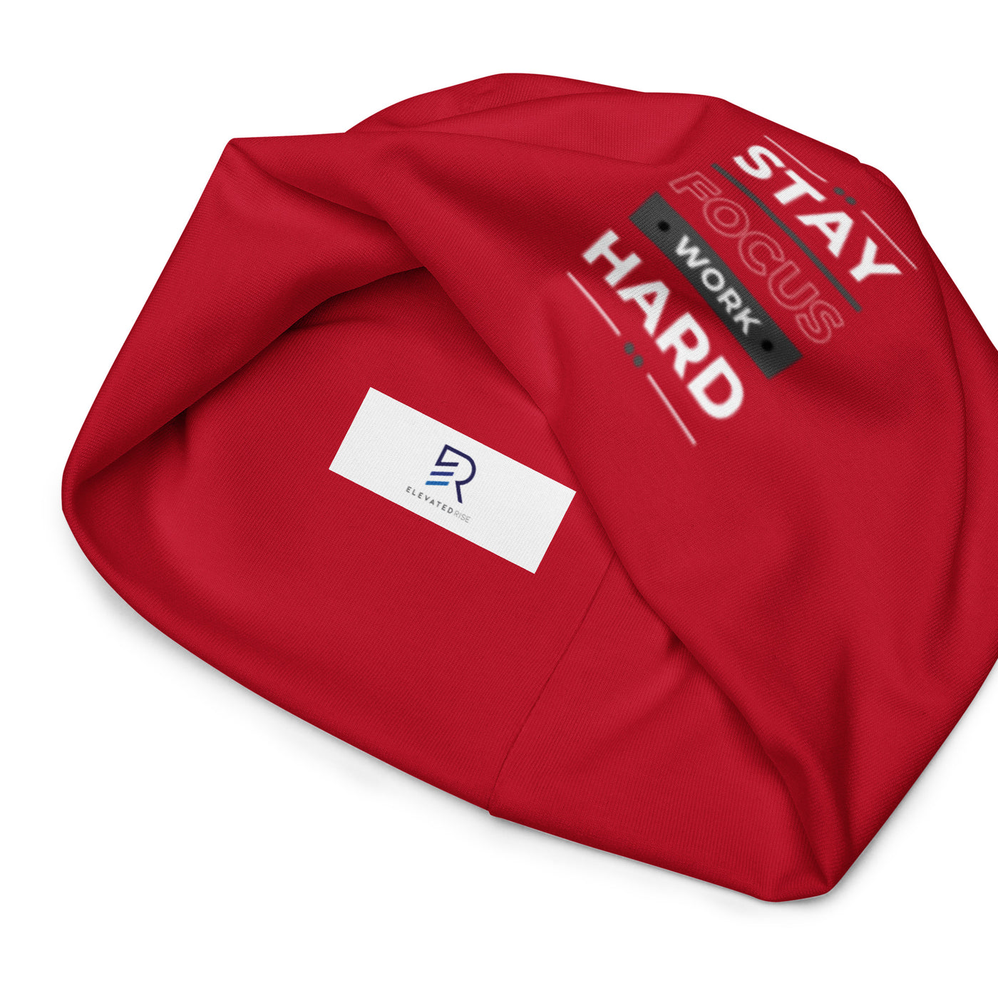 Red Beanie - Stay Focus Work Hard