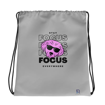 Silver Drawstring Bag - Focus Everywhere