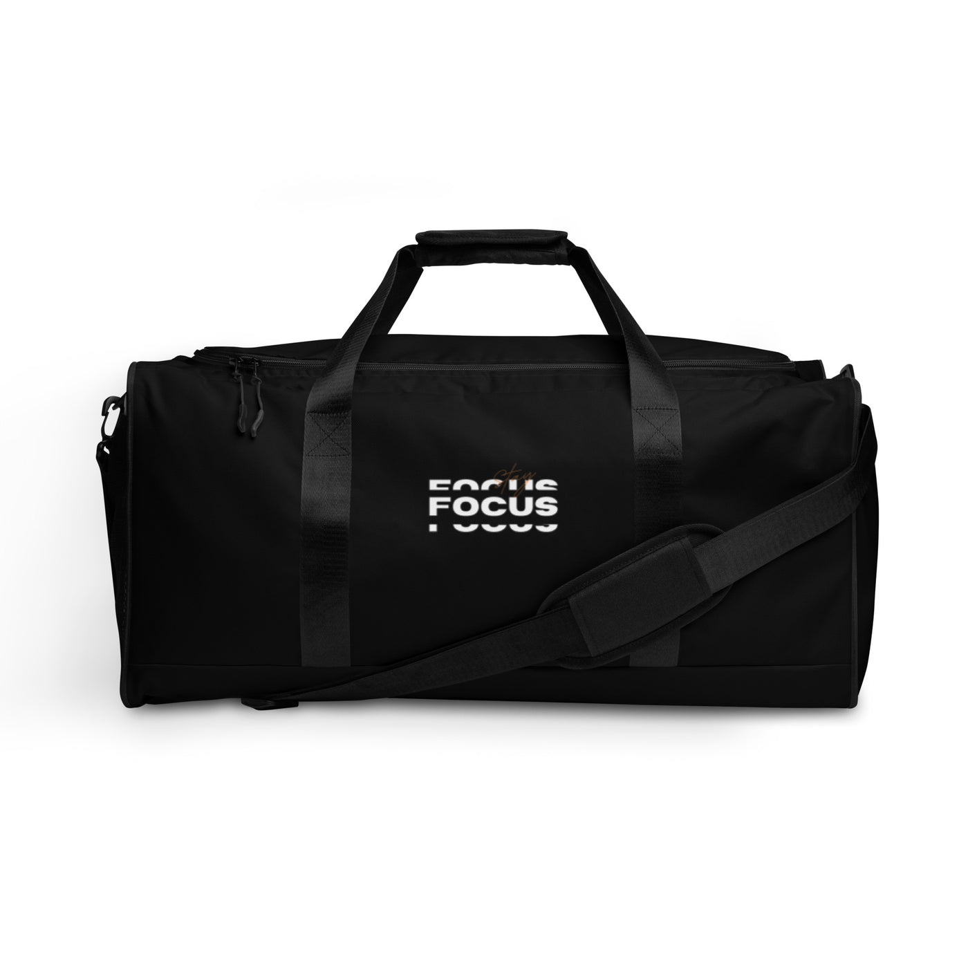 Black Duffle Bag - Stay Focus