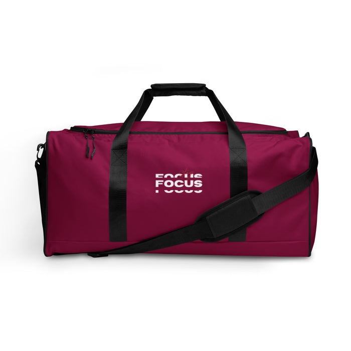 Burgundy Duffle Bag - Stay Focus