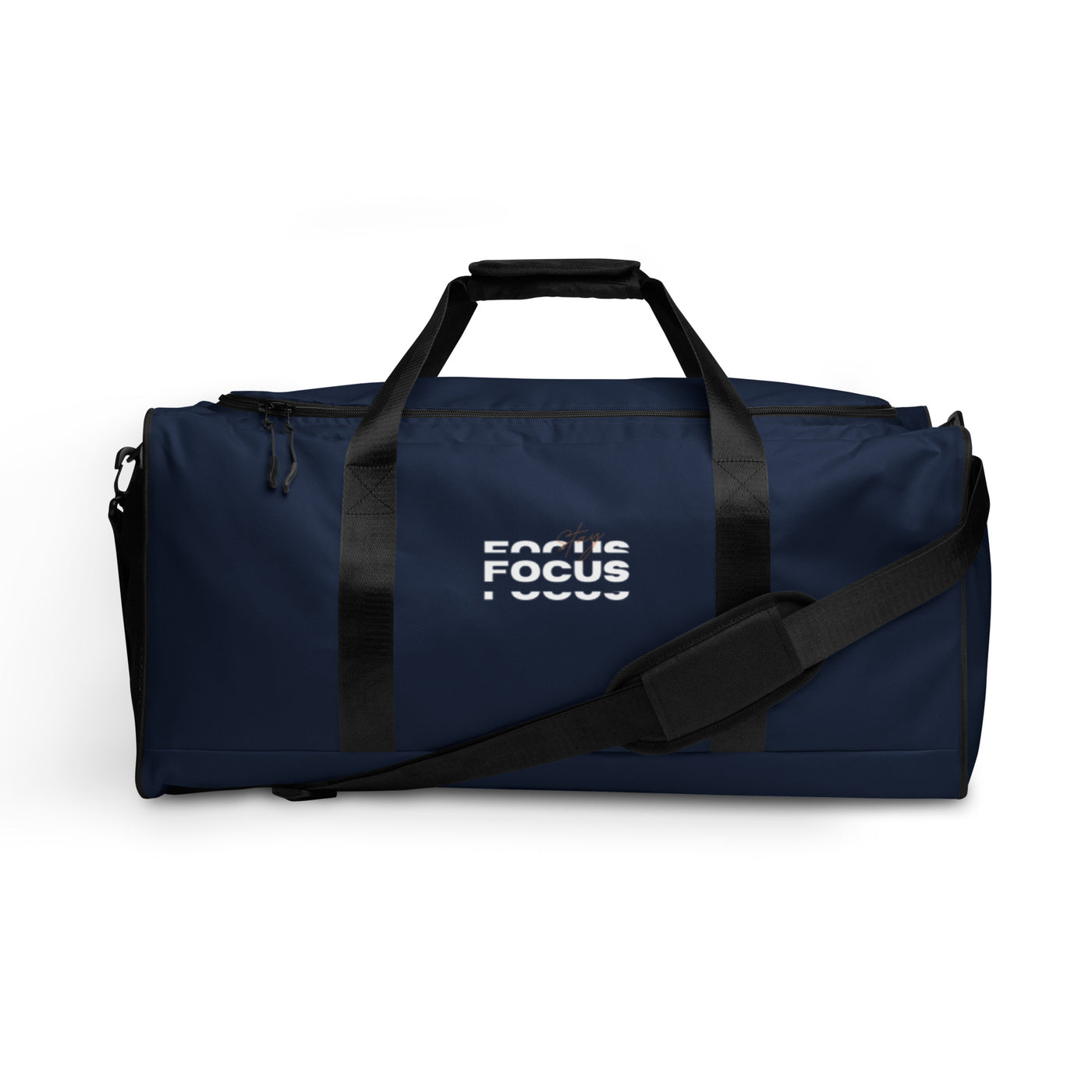 Navy Duffle Bag - Stay Focus