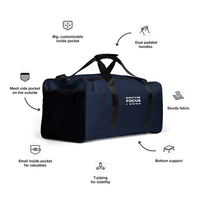 Navy Duffle Bag - Stay Focus