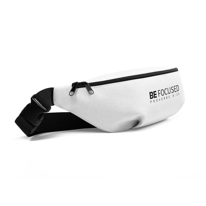 White Fanny Pack - Be Focused Proverbs 4:25