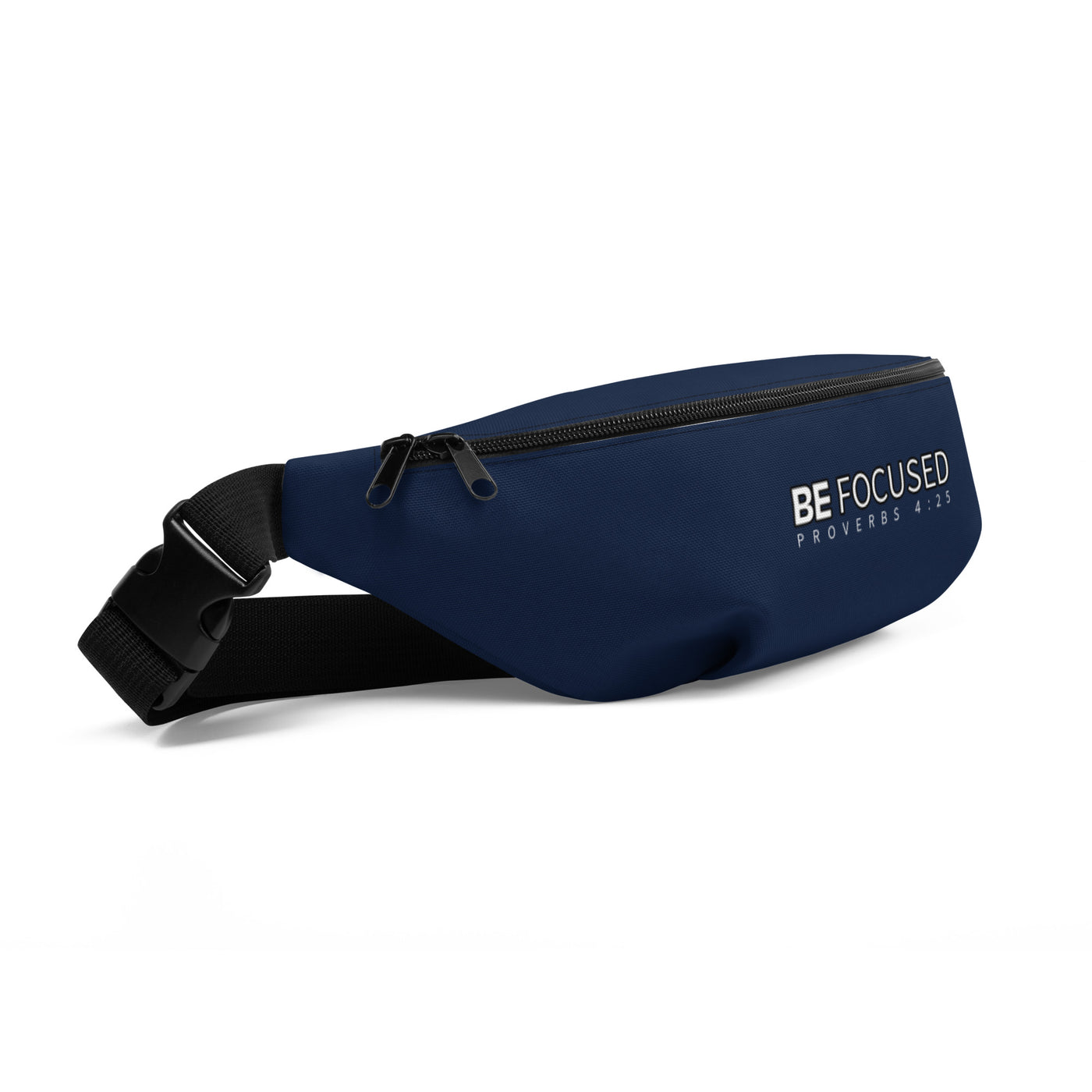 Navy Fanny Pack - Be Focused Proverbs 4:25