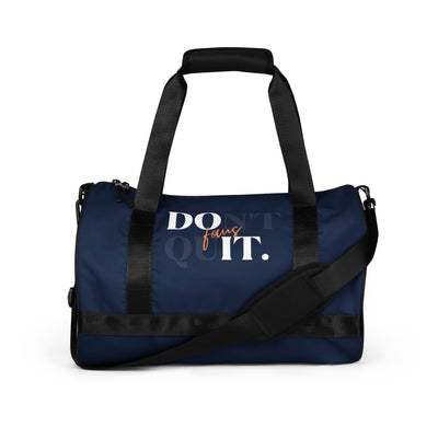Navy Gym Bag - Focus Don't Quit Do It