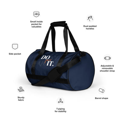 Navy Gym Bag - Focus Don't Quit Do It