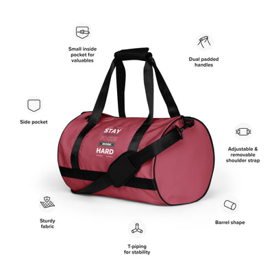 Hippie Pink Gym Bag - Stay Focus Work Hard