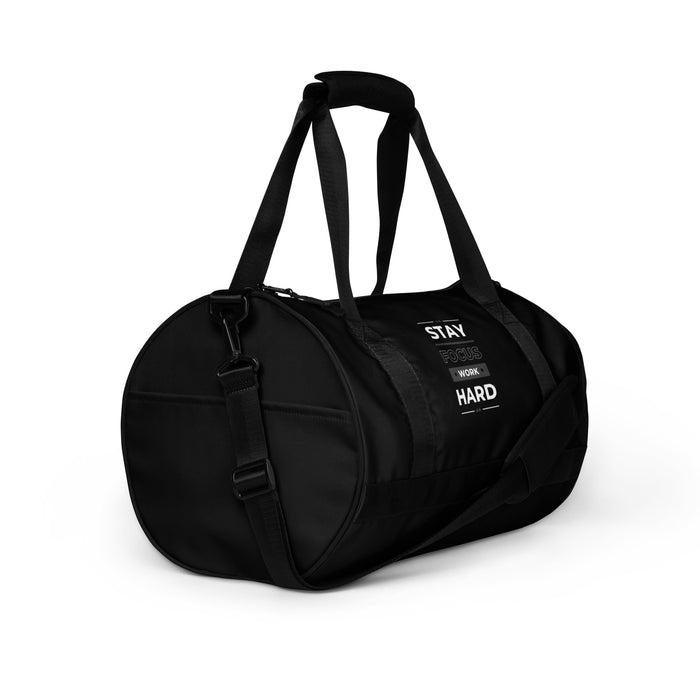 Black Gym Bag - Stay Focus Work Hard