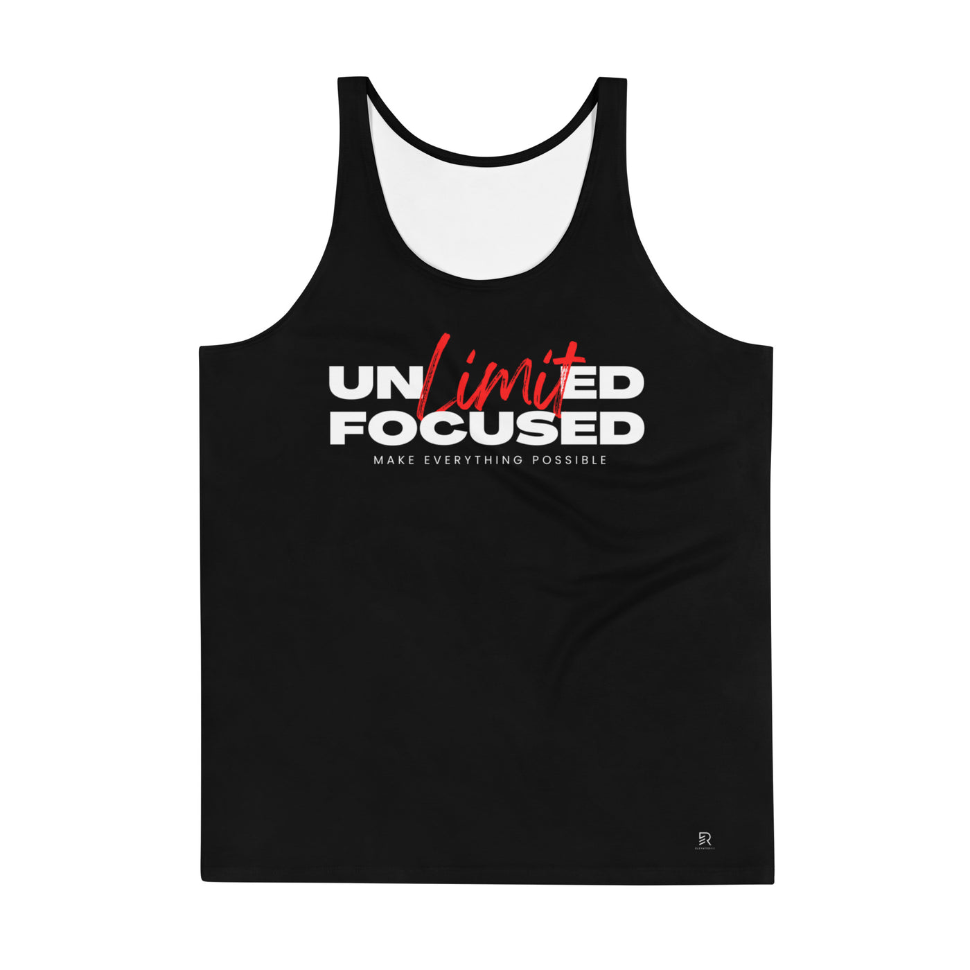 Men's Black Tank Top - Unlimited Focused