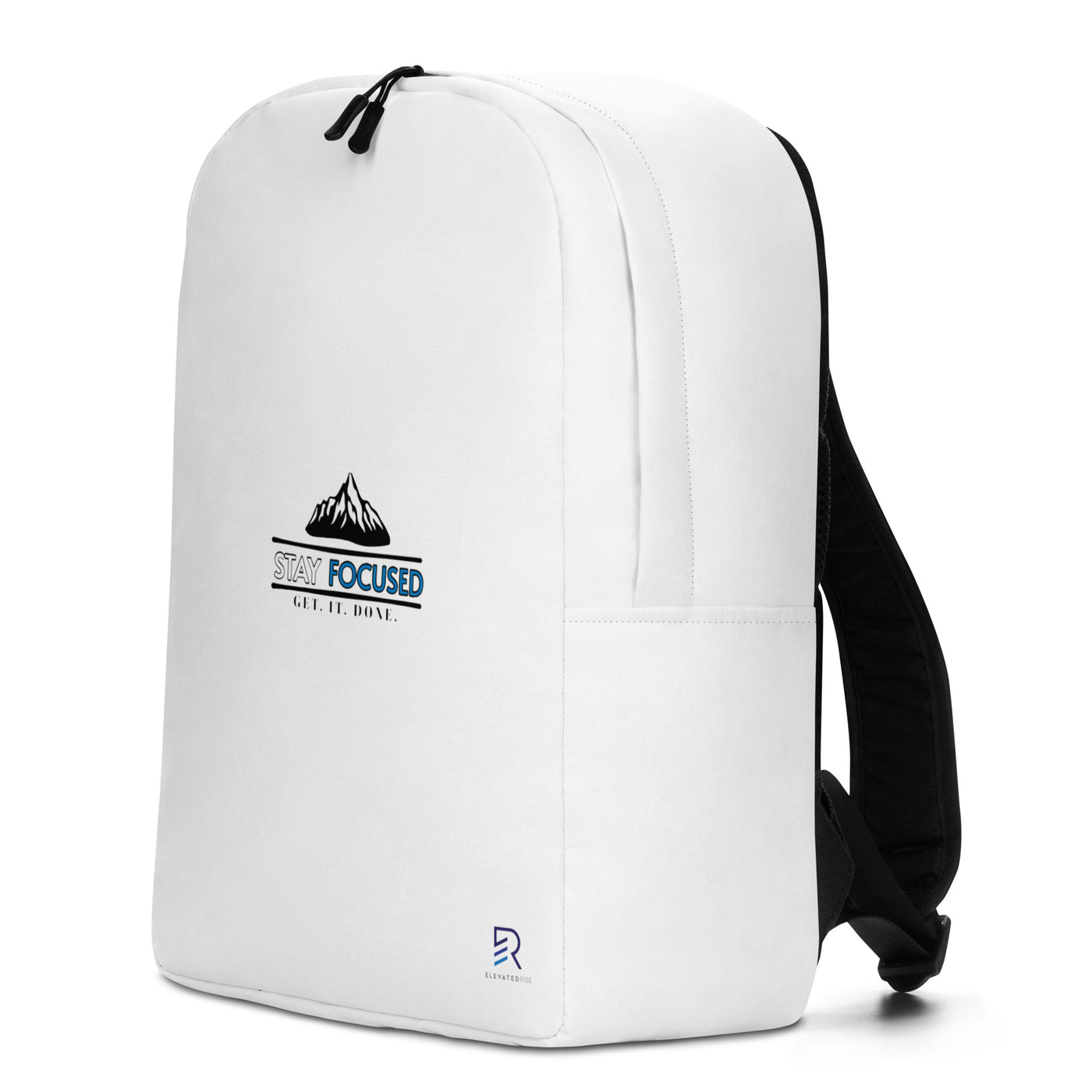 Minimalist White Backpack - Stay Focus Get It Done