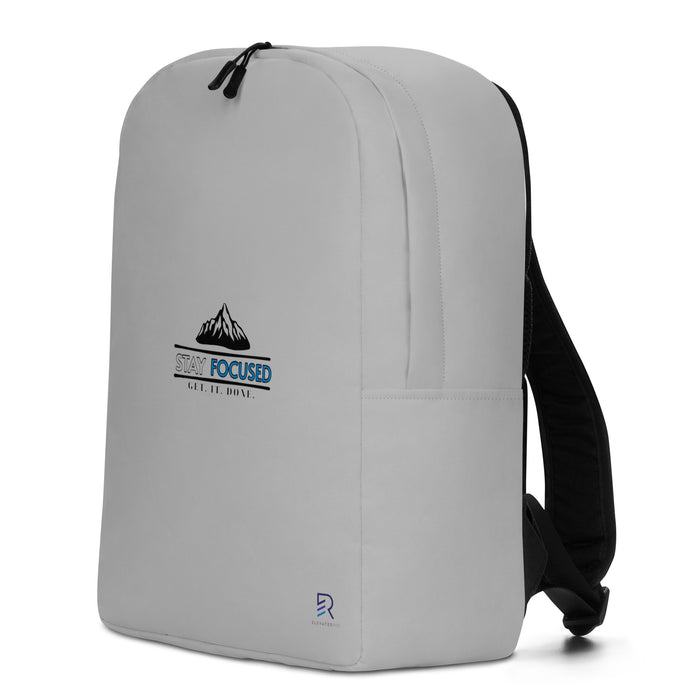 Minimalist Silver Backpack - Stay Focus Get It Done