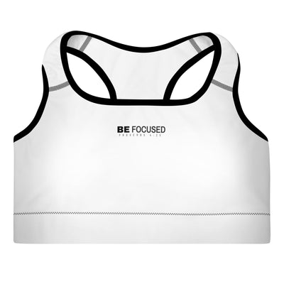 Padded Black Sports Bra - Be Focused