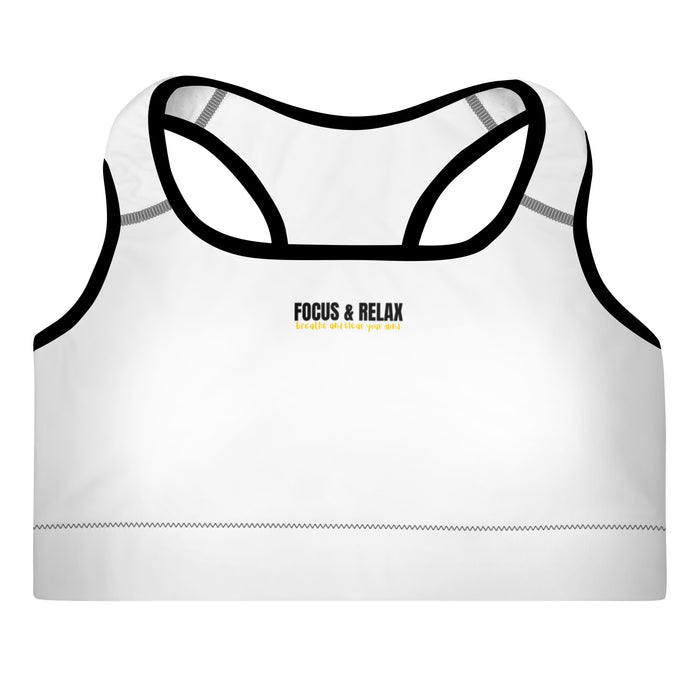 Padded Black Sports Bra - Focus & Relax
