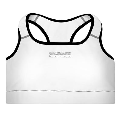 Padded Black Sports Bra - Focus