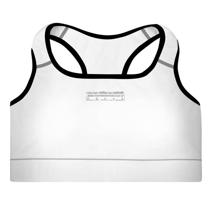 Padded Black Sports Bra - Focus