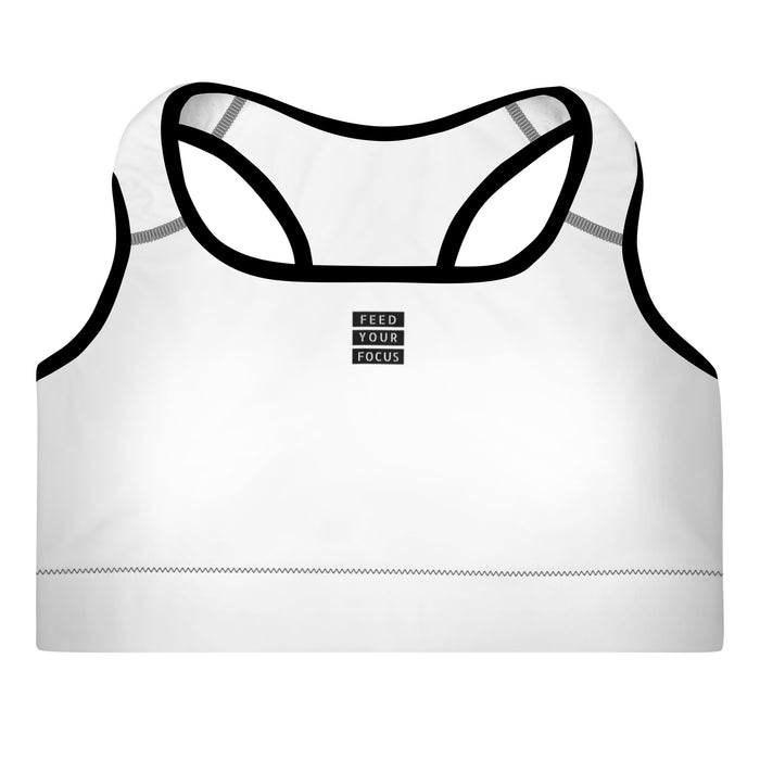 Padded Black Sports Bra - Feed Your Focus