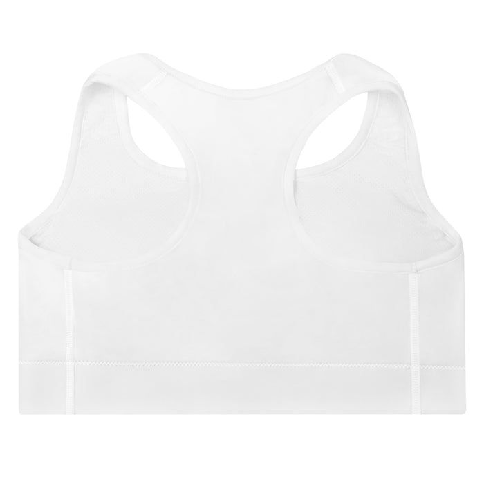 Padded White Sports Bra - Feed Your Focus