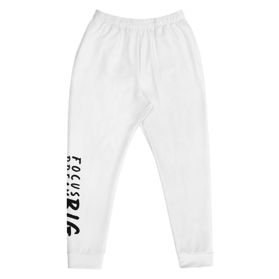 Men's White Joggers - Focus Big Dream Big